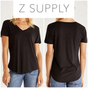 Z Supply Women’s Kasey V neck Modal tank in black size L EUC
